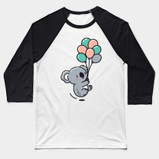 Cute koala bear with balloons, birthday greeting card design, koala lovers Baseball T-Shirt